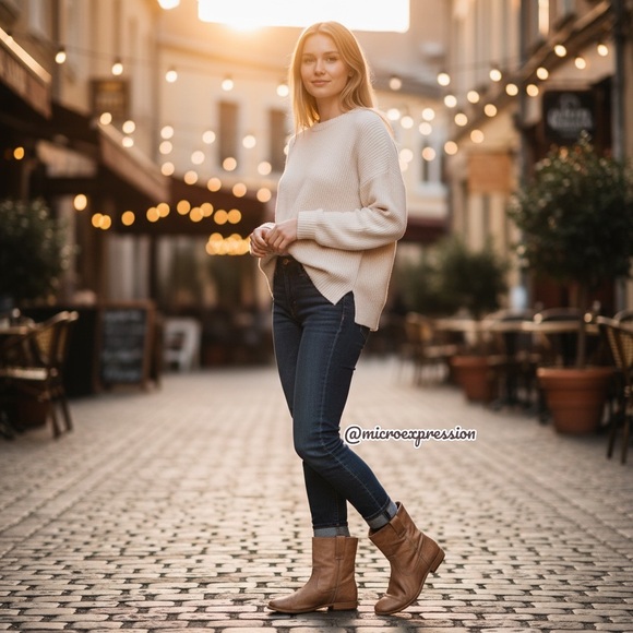 Frye Anna Short Tan Leather Pull On Ankle Boots - Picture 3 of 15